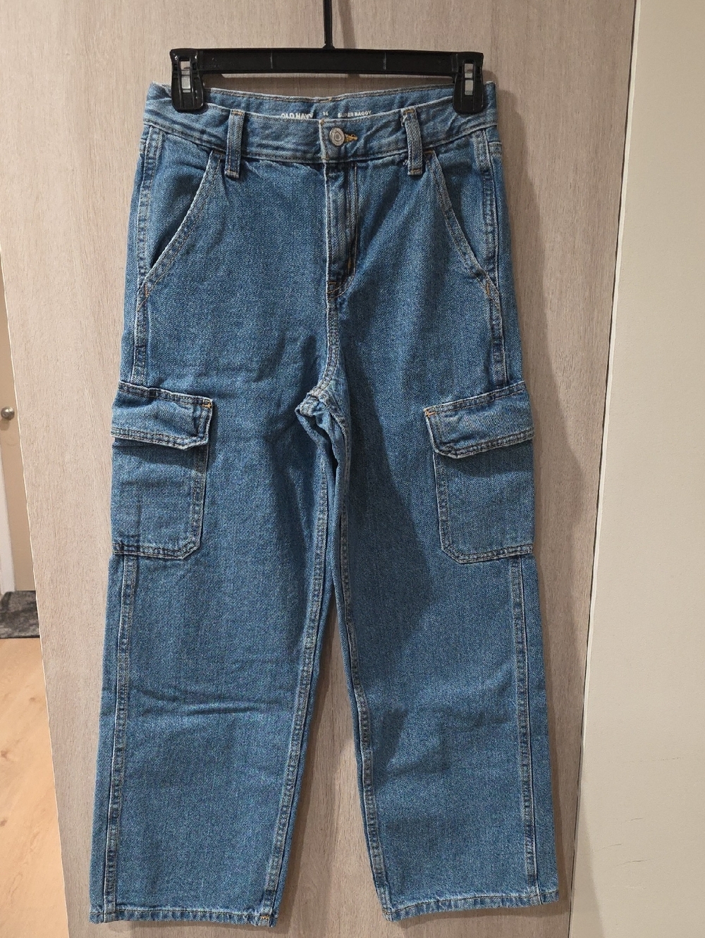 Old Navy Blue Relaxed Cargo Jeans